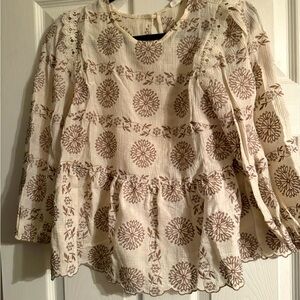 Blu Pepper embroidered top